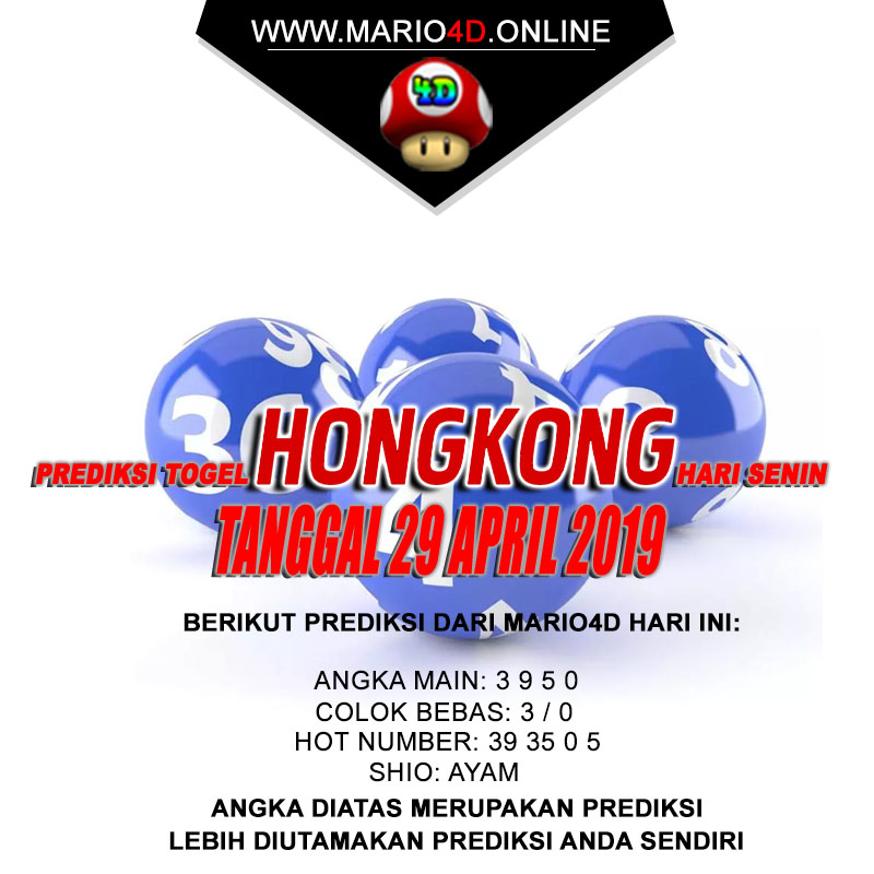 PREDIKSI HONGKONG POOLS 29 APRIL 2019 