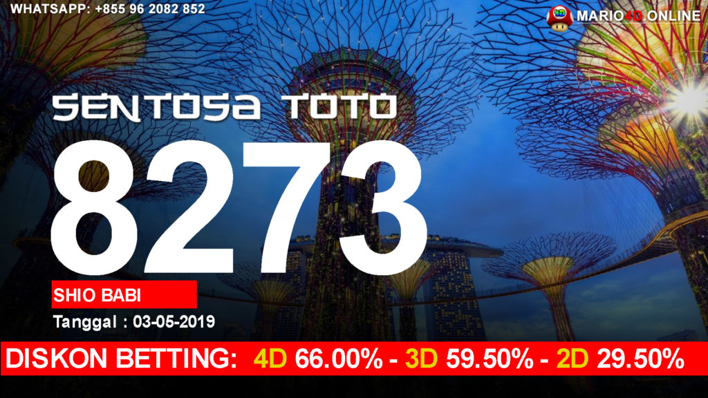 RESULT SENTOSA TOTO 03 MEI 2019