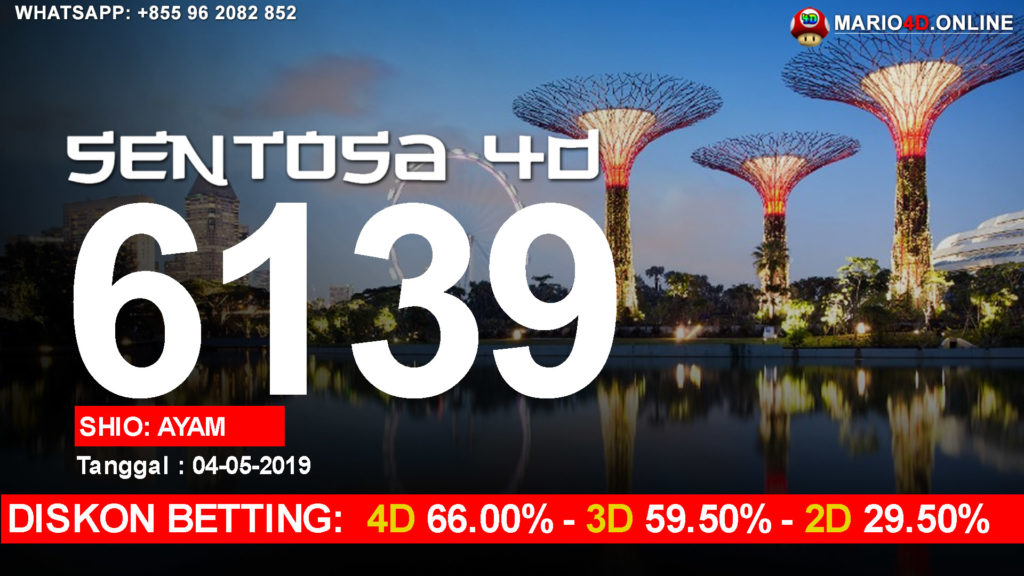 RESULT SENTOSA 4D 04 MEI 2019