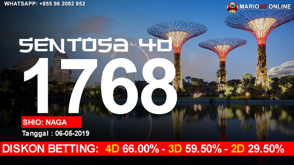 RESULT SENTOSA 4D 06 MEI 2019