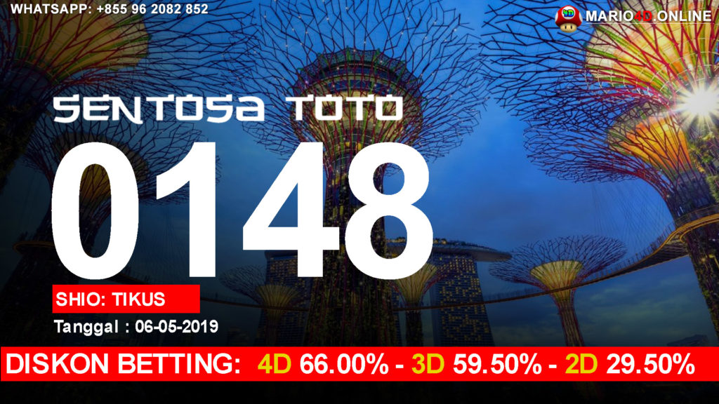 RESULT SENTOSA TOTO 06 MEI 2019