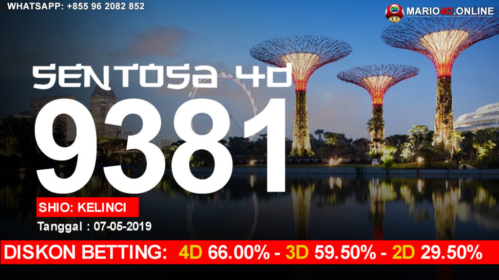 RESULT SENTOSA 4D 07 MEI 2019