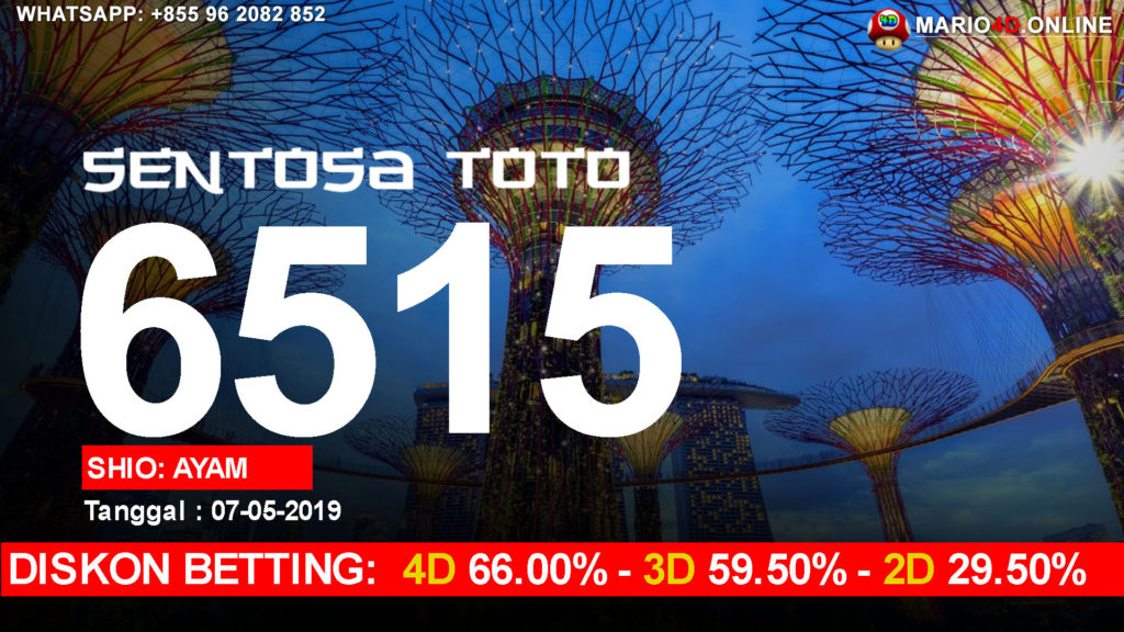 RESULT SENTOSA TOTO 07 MEI 2019