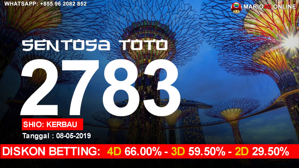 RESULT SENTOSA TOTO 08 MEI 2019