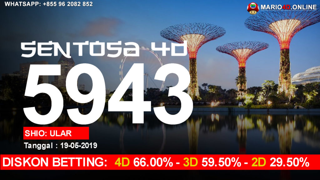 RESULT SENTOSA 4D 19 MEI 2019