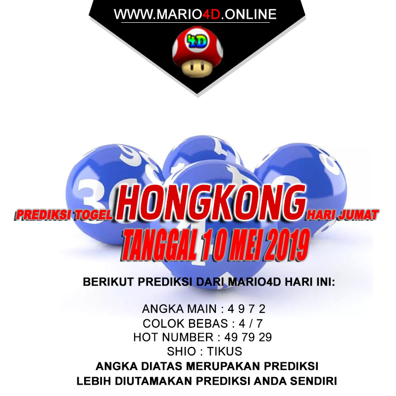 PREDIKSI TOGEL HONGKONG POOLS
 10 MEI 2019