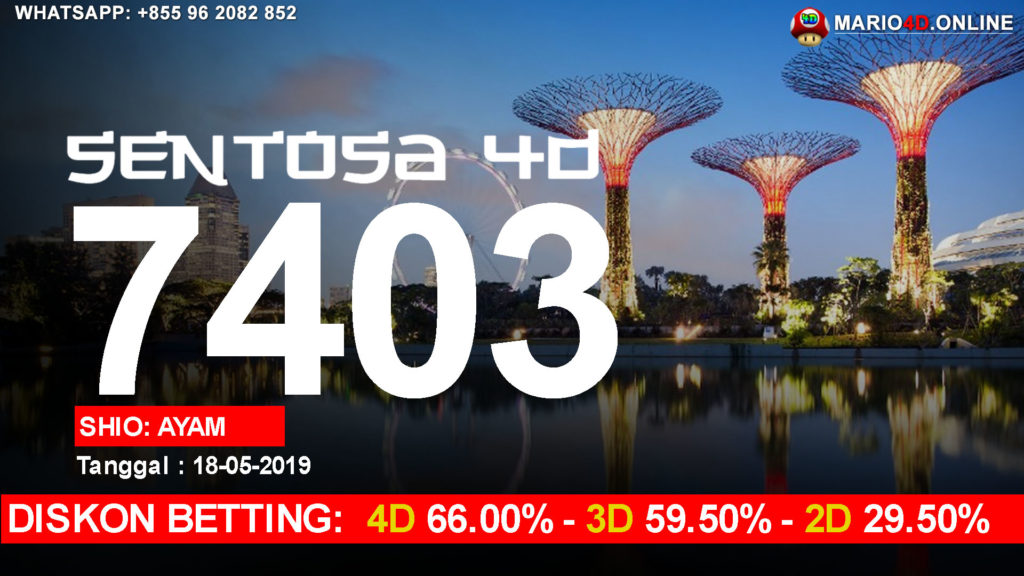 RESULT SENTOSA 4D 18 MEI 2019