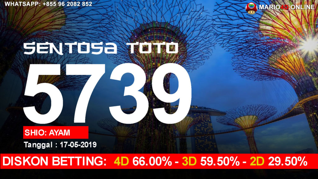 RESULT SENTOSA POOLS 17 MEI 2019