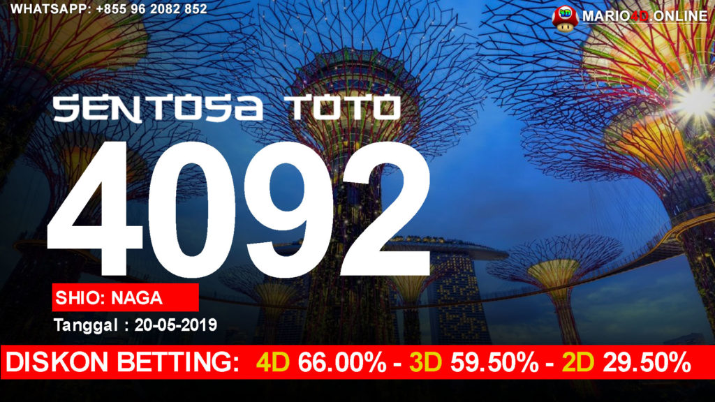 RESULT SENTOSA TOTO POOLS 20 MEI 2019