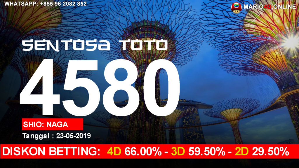 RESULT SENTOSA POOLS 23 MEI 2019.