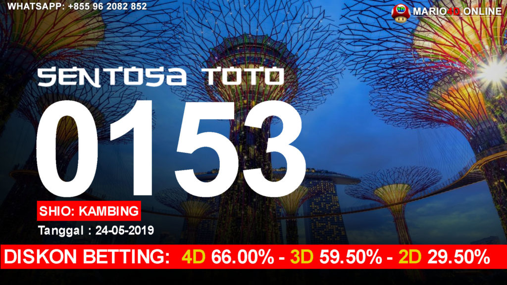 RESULT SENTOSA TOTO 24 MEI 2019