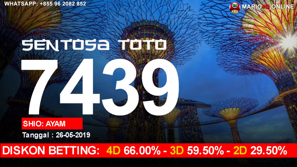 RESULT SENTOSA POOLS 26 MEI 2019