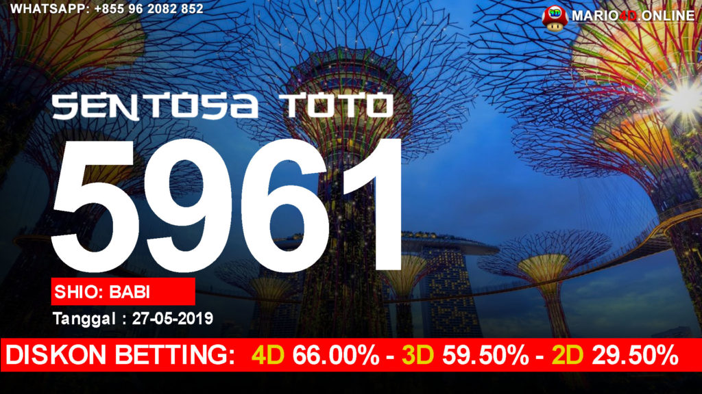 RESULT SENTOSA POOLS 27 MEI 2019