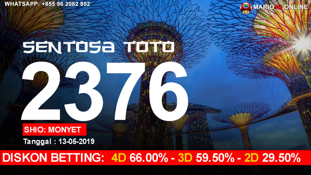 RESULT SENTOSA TOTO 13 MEI 2019