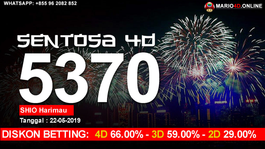 RESULT SENTOSA 4D 22 MEI 2019