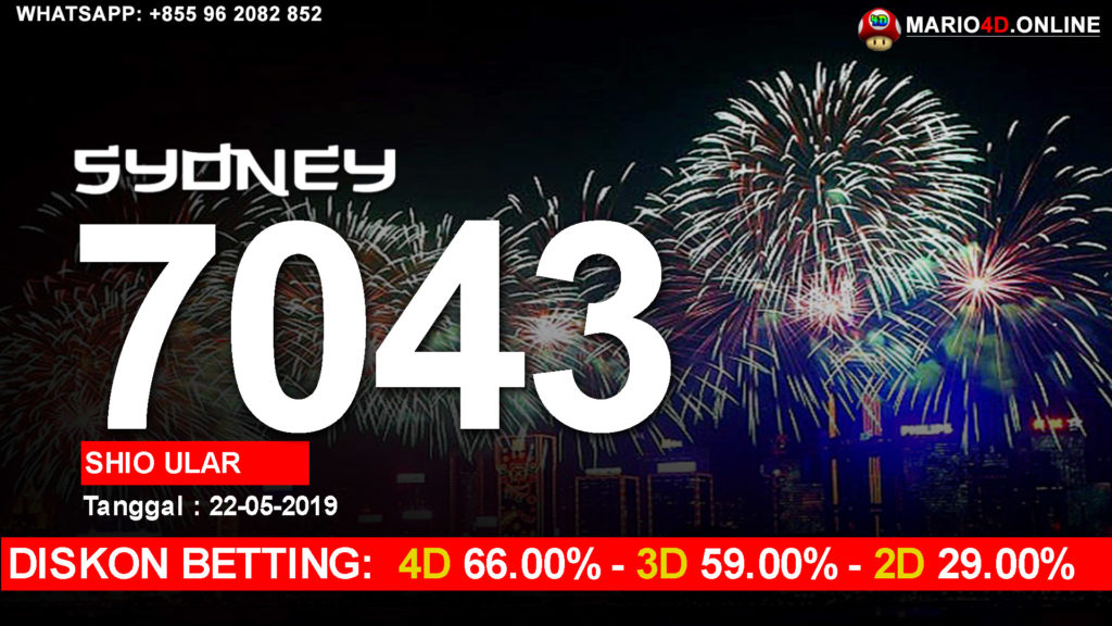 RESULT SYDNEY POOLS 22 MEI 2019