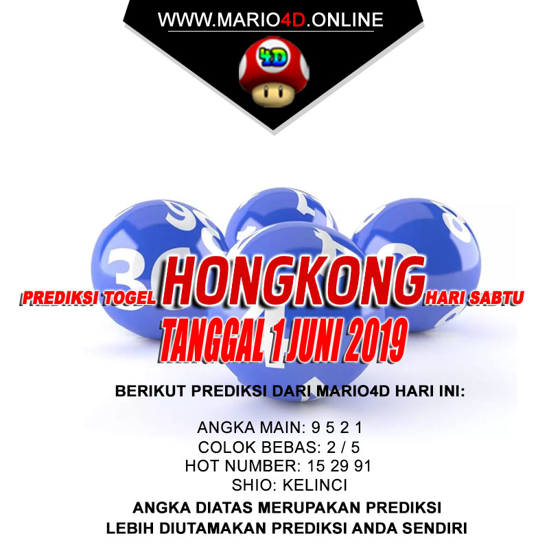 PREDIKSI HONGKONG POOLS 1 JUNI 2019