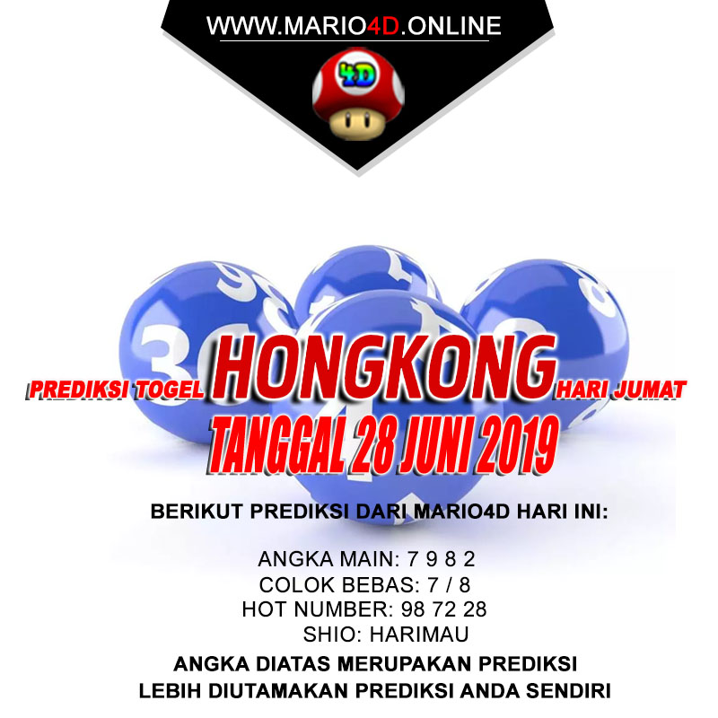 PREDIKSI HONGKONG POOLS
28 JUNI 2019