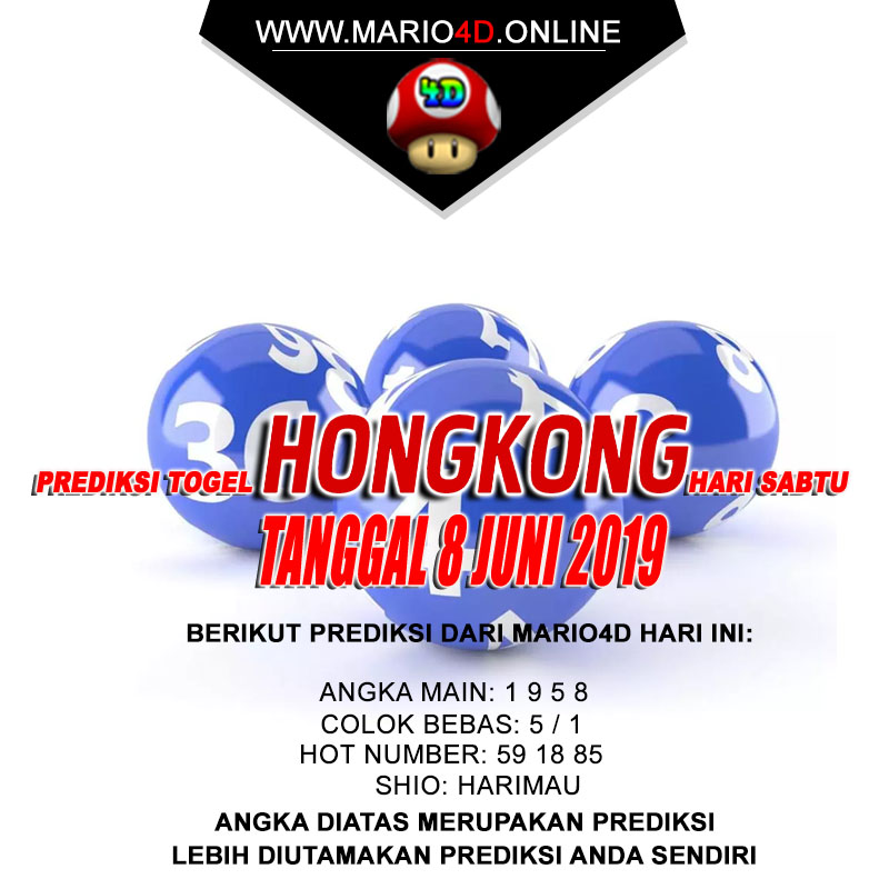 PREDIKSI HONGKONG POOLS
8 JUNI 2019

