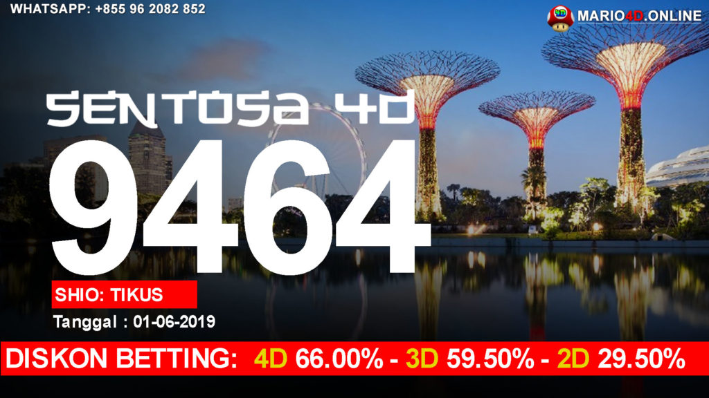 RESULT SENTOSA 4D POOLS 01 JUNI 2019