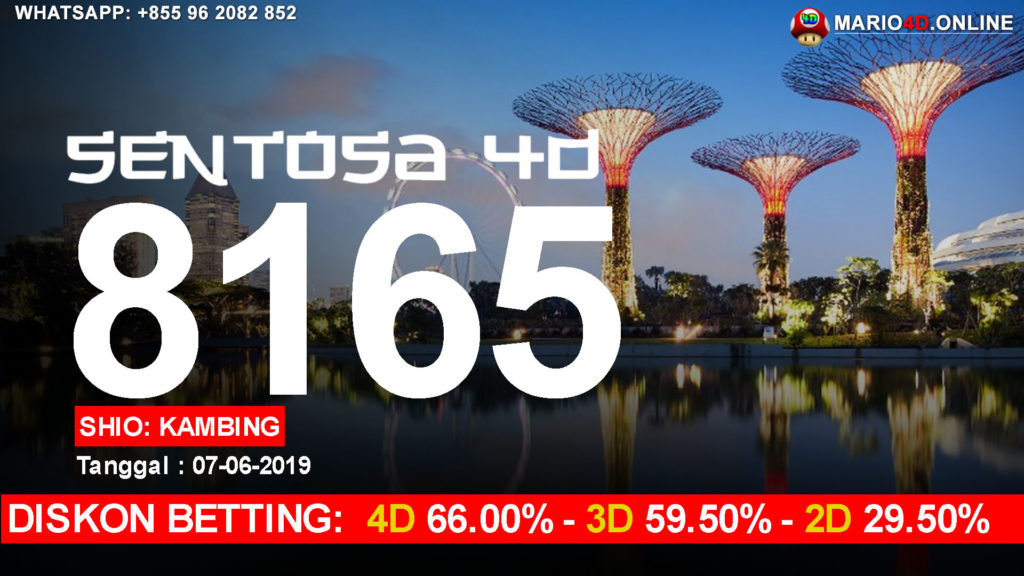 RESULT SENTOSA 4D POOLS 07 JUNI 2019