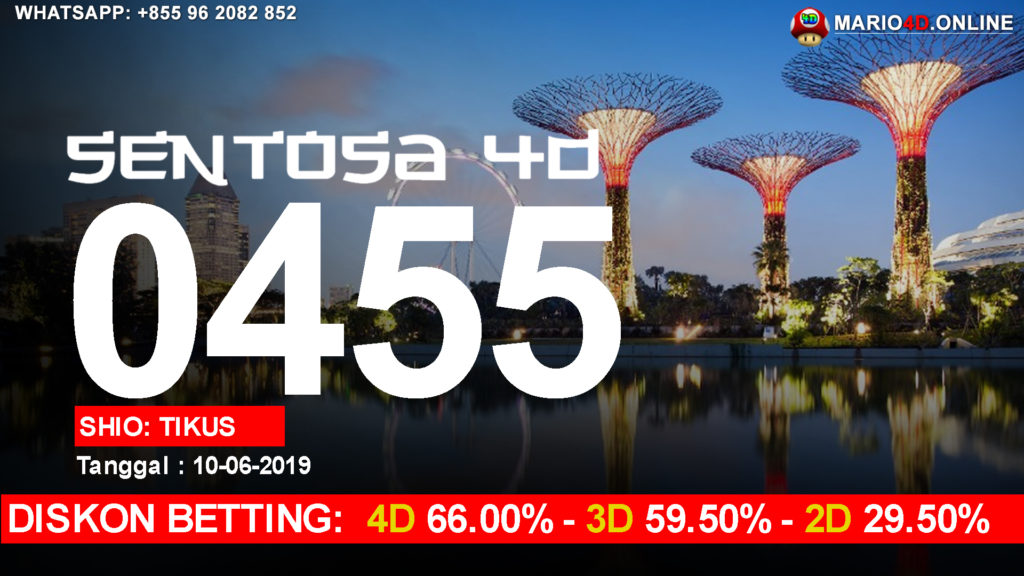 RESULT SENTOSA 4D POOLS 10 JUNI 2019