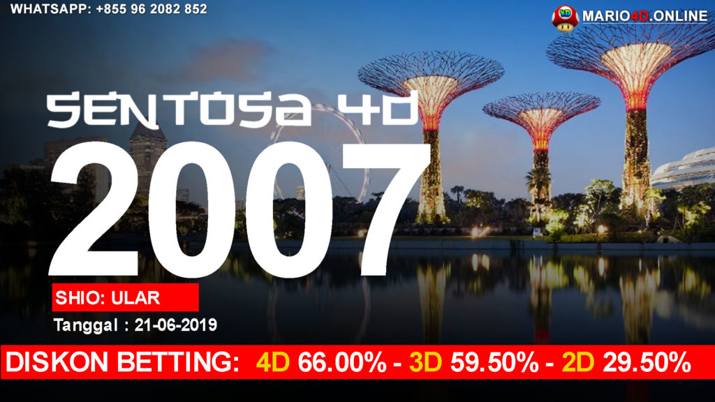 RESULT SENTOSA 4D POOLS 21 JUNI 2019