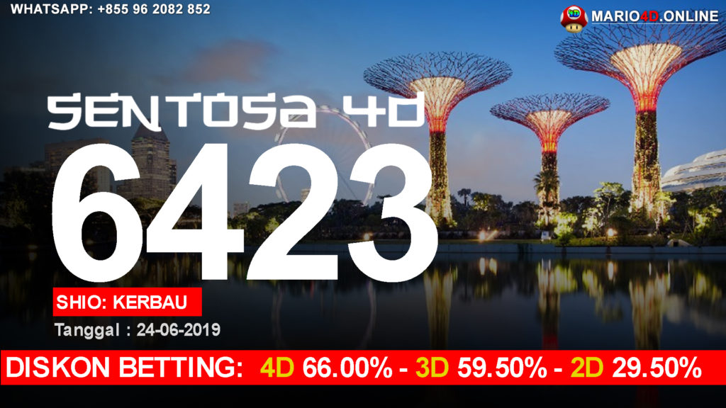 RESULT SENTOSA 4D POOLS 24 JUNI 2019