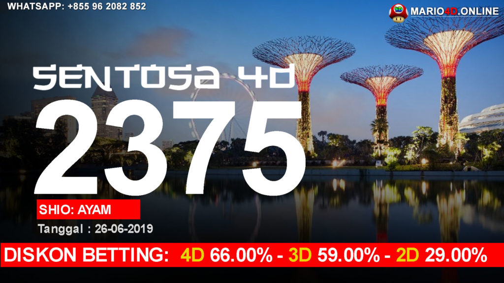 RESULT SENTOSA 4D POOLS 26 JUNI 2019