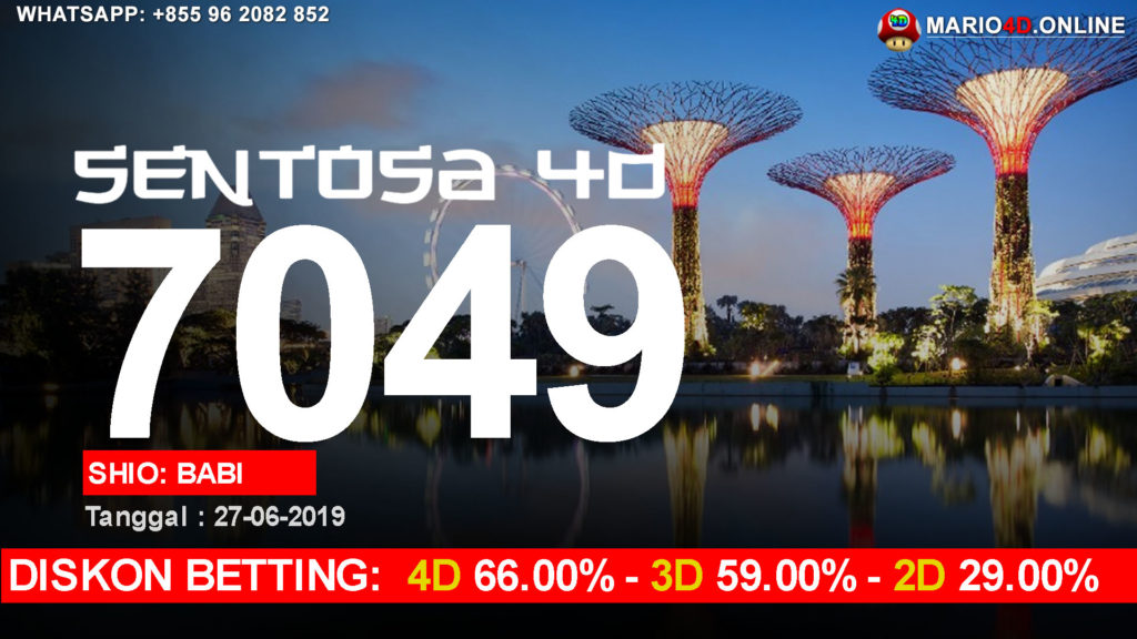 HASIL RESULT SENTOSA 4D POOLS 27 JUNI 2019