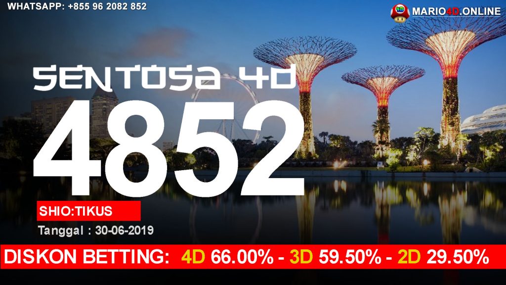 RESULT SENTOSA 4D POOLS 30 JUNI 2019