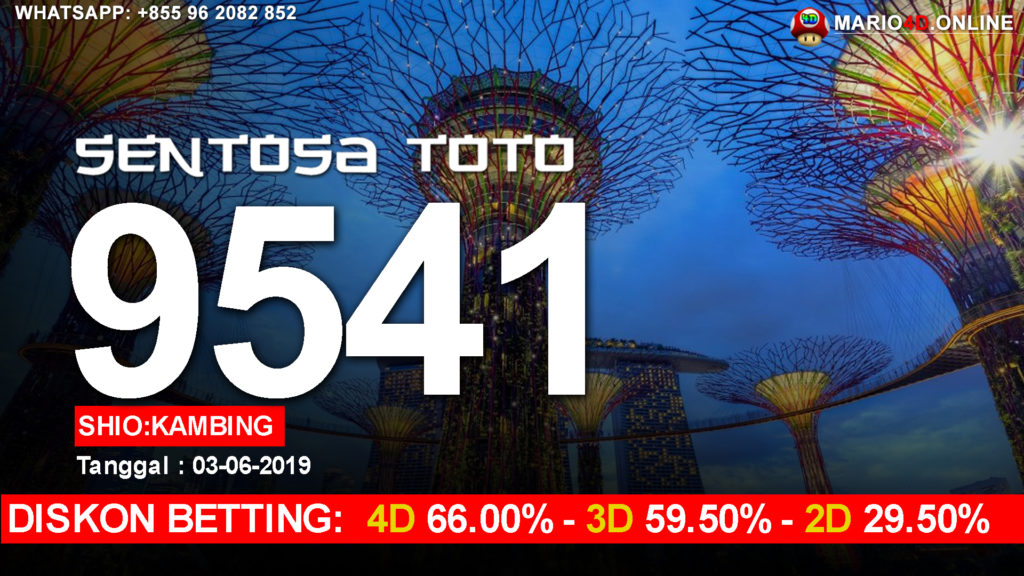 RESULT SENTOSA TOTO POOLS 03 JUNI 2019.