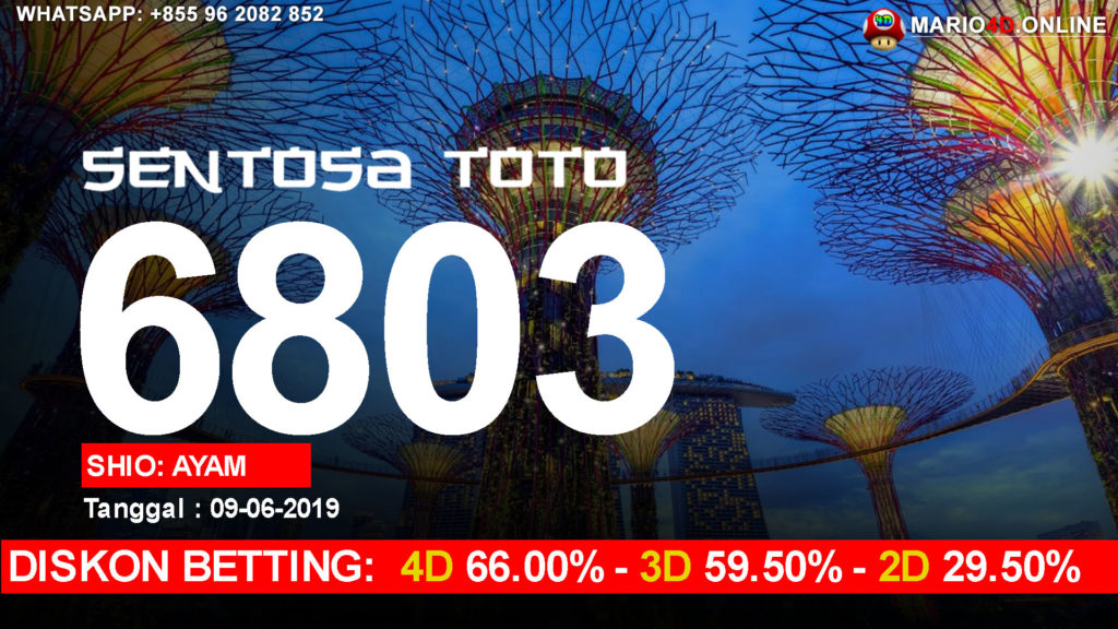 RESULT SENTOSA TOTO POOLS 09 JUNI 2019.