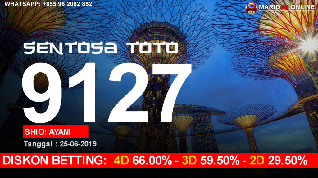 RESULT SENTOSA TOTO POOLS 25 JUNI 2019.