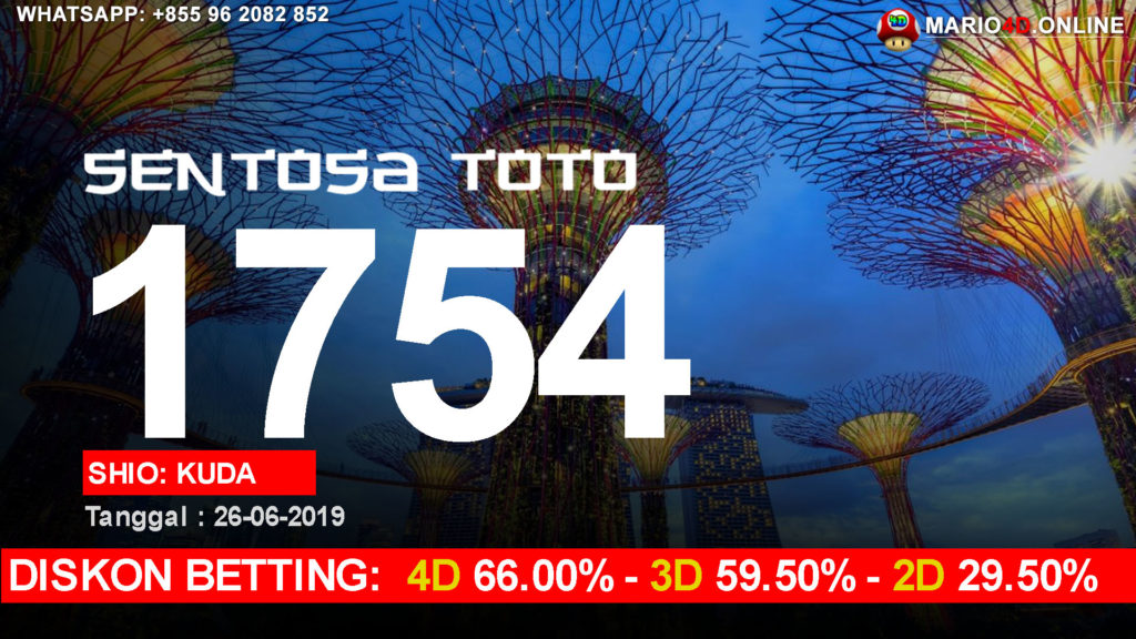 RESULT SENTOSA TOTO POOLS 26 JUNI 2019