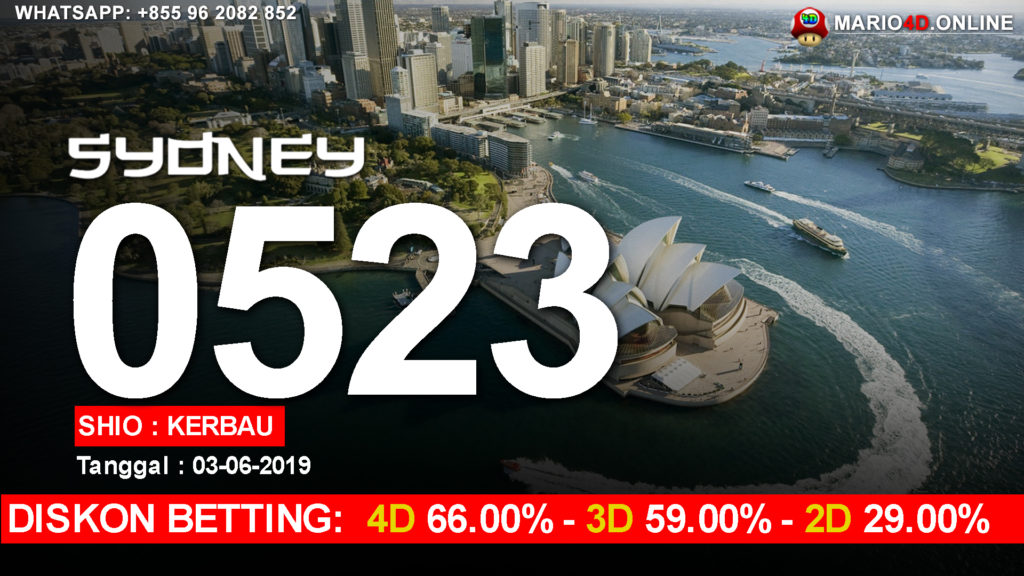 RESULT SYDNYE POOLS 03 JUNI 2019