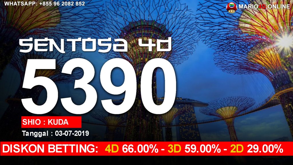 RESULT SENTOSA 4D 03 JULI 2019