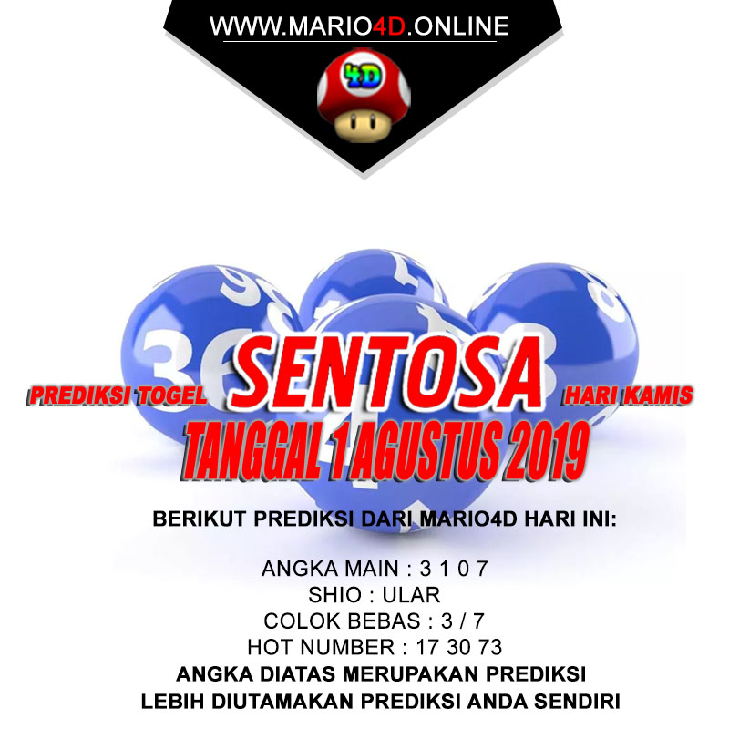 PREDIKSI SENTOSA POOLS 1 AGUSTUS