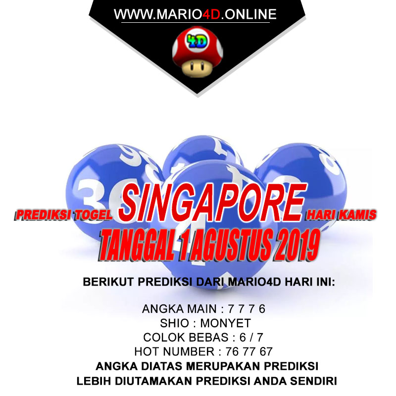 PREDIKSI SINGAPORE POOLS 1 AGUSTUS