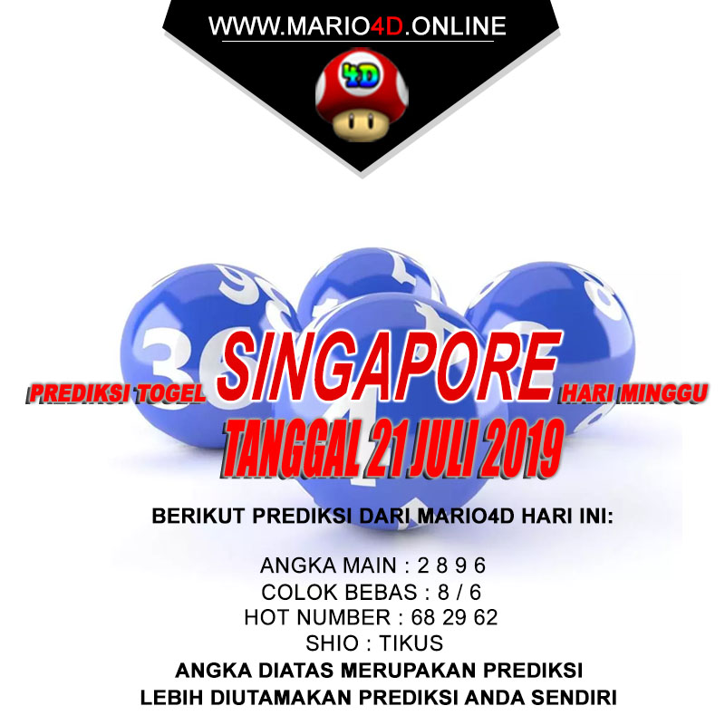 PREDIKSI SINGAPORE POOLS 21 JULI