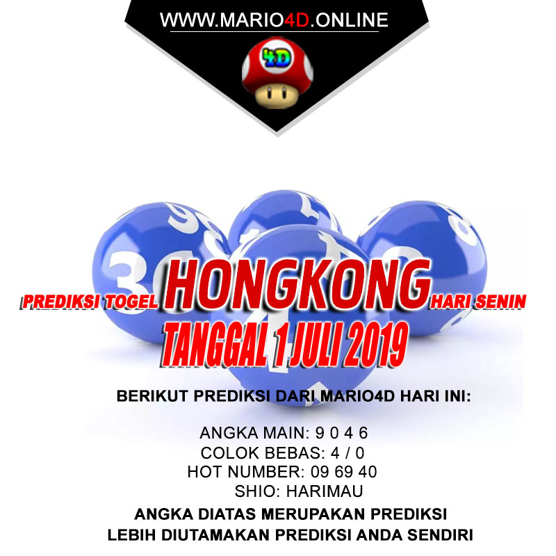 PREDIKSI HONGKONG POOLS 1 JULI 2019
