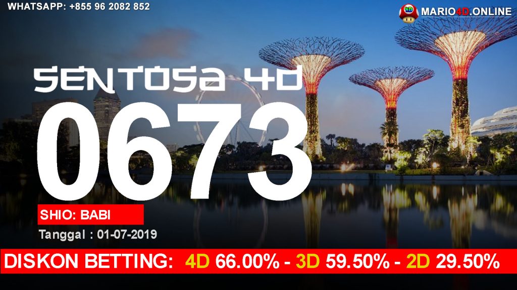 RESULT SENTOSA 4D POOLS 01 JULI 2019