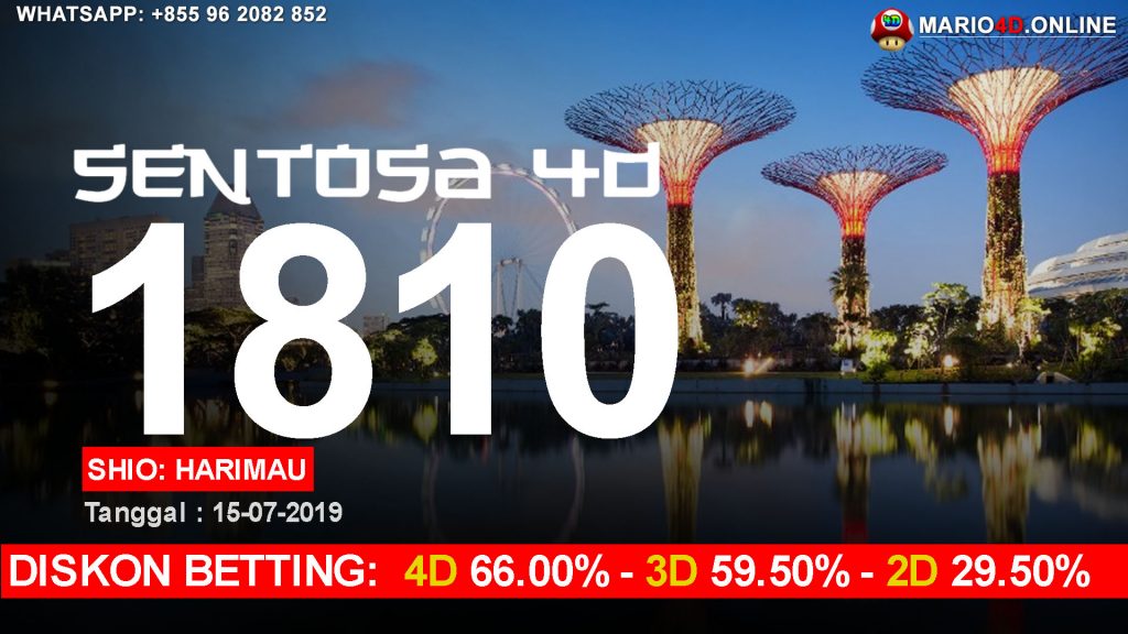 RESULT SENTOSA 4D POOLS 15 JULI 2019