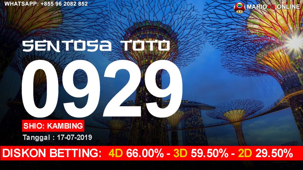 RESULT SENTOSA TOTO POOLS 17 JULI 2019