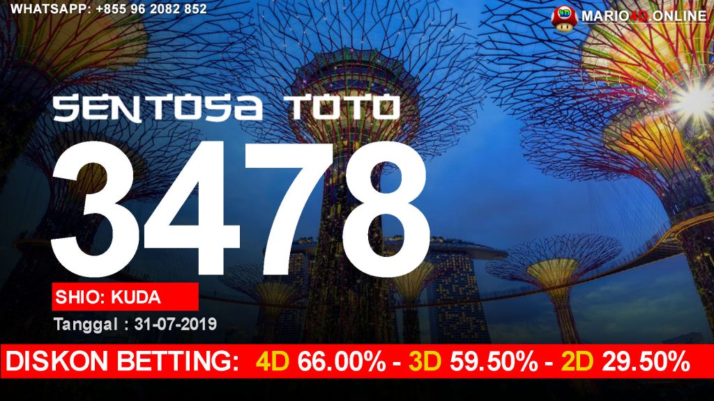 RESULT SENTOSA TOTO POOLS 31 JULI 2019