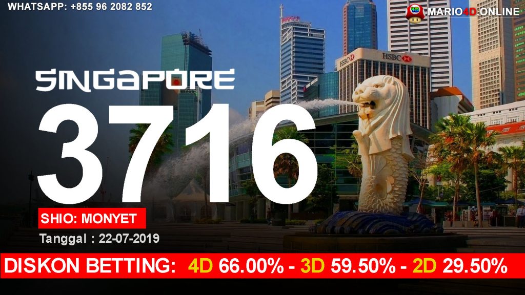 HASIL RESULT SINGAPORE POOLS 22 JULI 2019