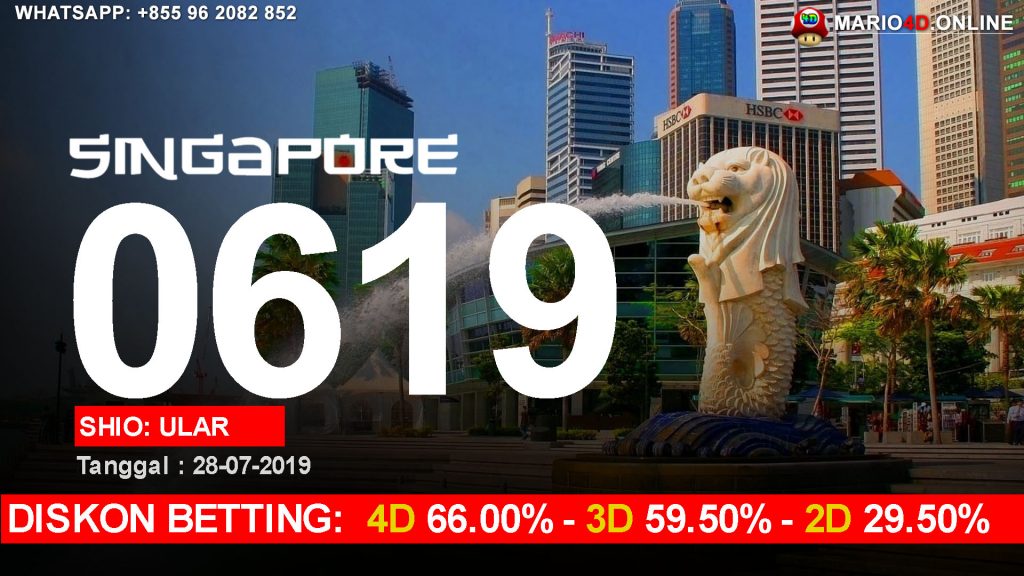 RESULT SINGAPORE POOLS 28 JULI 2019