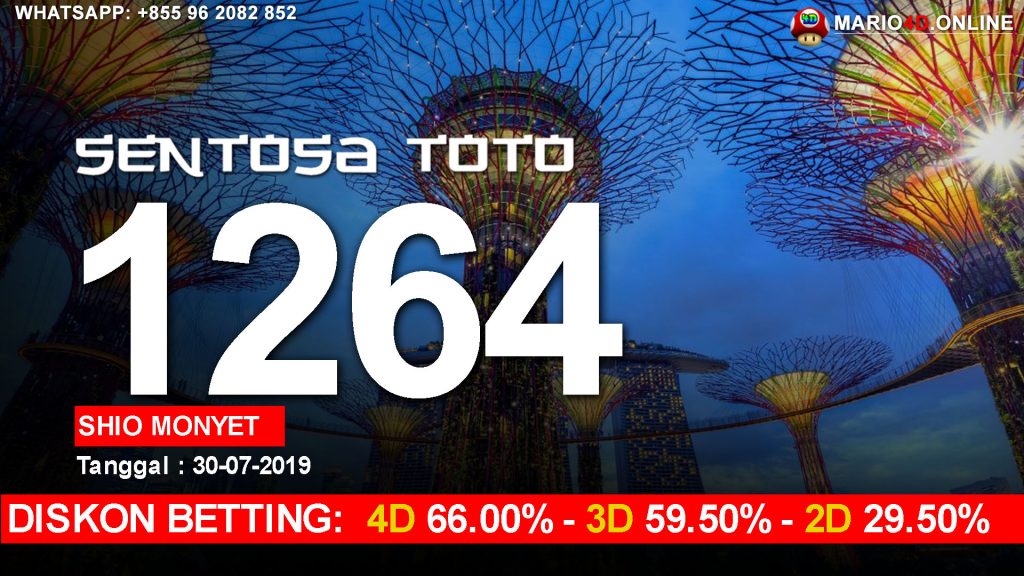 HASIL RESULT SENTOSA TOTO 30 JULI 2019