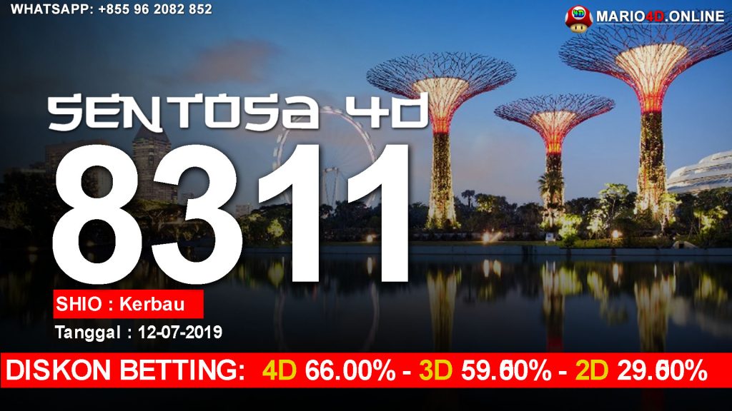 HASIL RESULT SENTOSA POOLS 12 JULI 2019