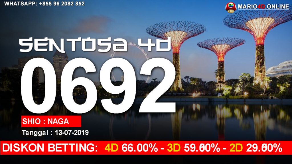 HASIL RESULT SENTOSA POOLS 13 JULI 2019